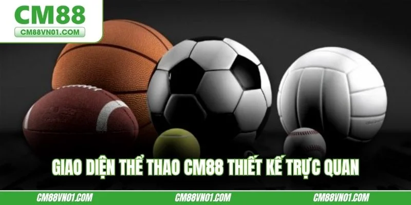Giao diện Thể thao CM88 thiết kế trực quan hỗ trợ người dùng